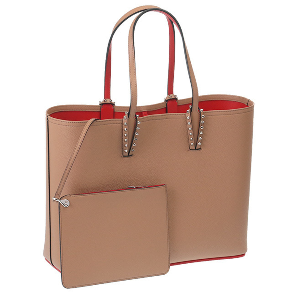 Christian Louboutin Cabata Calf Empire Tote Bag Nude Brown